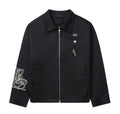 A BATHING APE BAPE BLACK LOGO WORKER JACKET