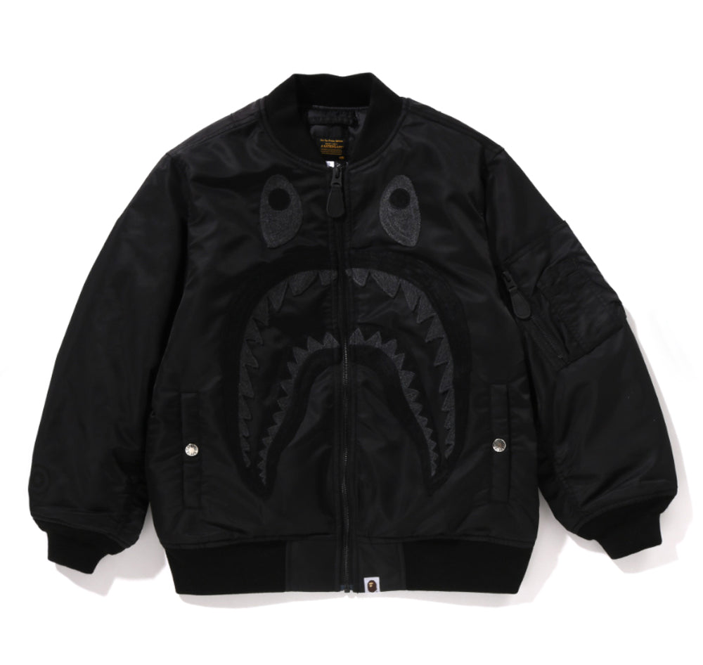 A BATHING APE BAPE KIDS SHARK MA-1 JACKET ( Junior size )