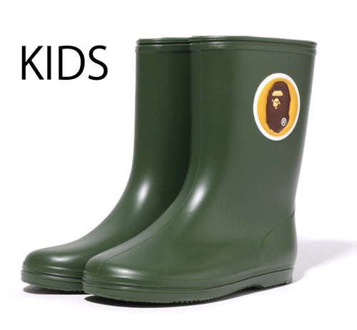 A BATHING APE BAPE KIDS APE HEAD RAIN BOOTS