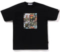 A BATHING APE BAPE FLYER PATTERN PRINT TEE