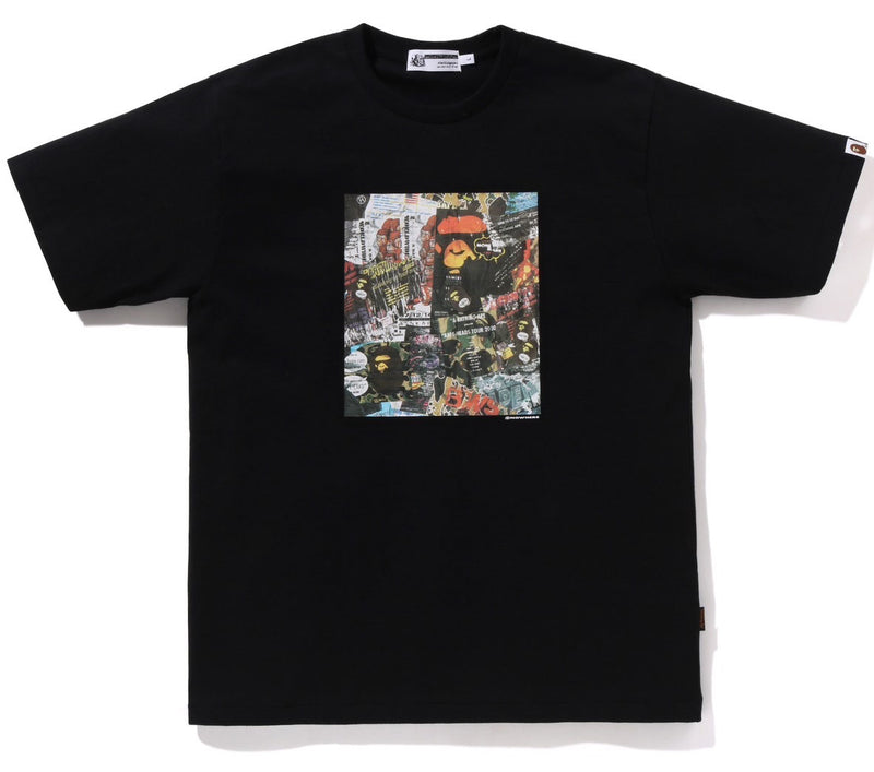 A BATHING APE BAPE FLYER PATTERN PRINT TEE