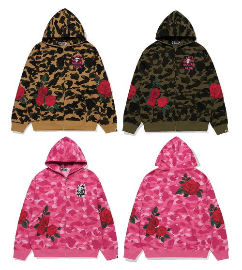 A BATHING APE BAPE x ASSC Anti Social Club FULL ZIP HOODIE