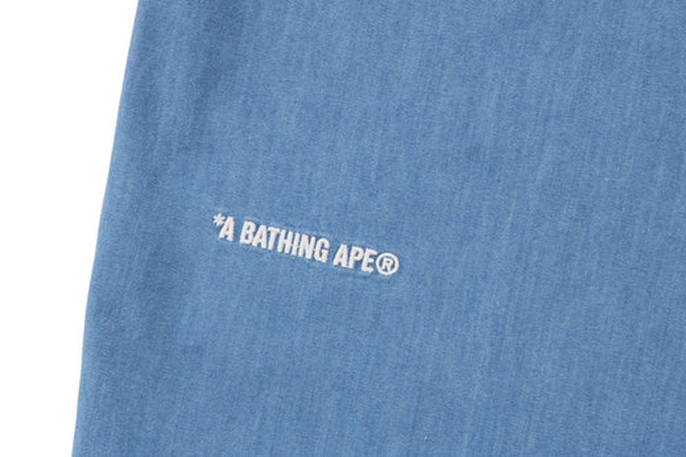 A BATHING APE APE HEAD ONE POINT DENIM SHIRT – happyjagabee store