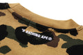 A BATHING APE 11ST CAMO JACQUARD COLLEGE RELAX FIT CREWNECK SWEATSHIRT