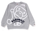 A BATHING APE BAPE KIDS BIG BABY MILO CREWNECK SWEATSHIRT