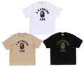 A BATHING APE COLLEGE MONOGRAM COLLEGE RELAXED FIT TEE