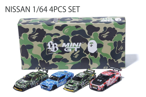 A BATHING APE BAPE x LBWK NISSAN 1/64 4PCS SET