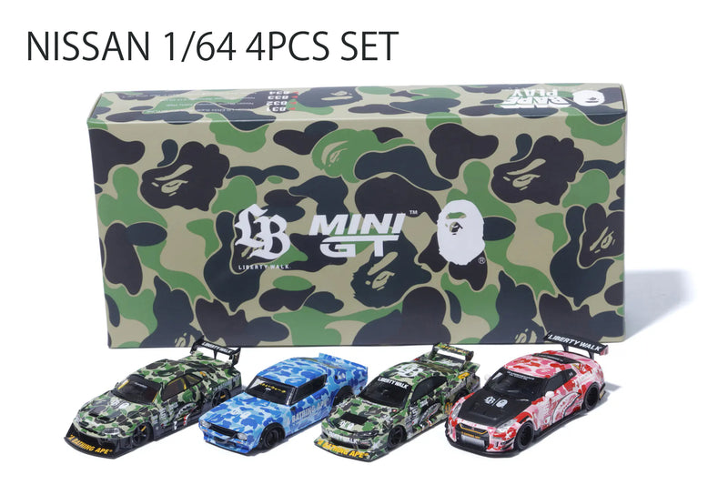 A BATHING APE BAPE x LBWK NISSAN 1/64 4PCS SET