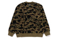 A BATHING APE 11ST CAMO JACQUARD COLLEGE RELAX FIT CREWNECK SWEATSHIRT