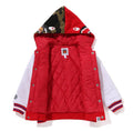 A BATHING APE BAPE KIDS MILO SHARK HOODIE SWEAT VARSITY JACKET