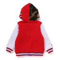 A BATHING APE BAPE KIDS MILO SHARK HOODIE SWEAT VARSITY JACKET