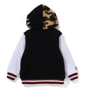 A BATHING APE BAPE KIDS MILO SHARK HOODIE SWEAT VARSITY JACKET