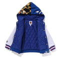 A BATHING APE BAPE KIDS MILO SHARK HOODIE SWEAT VARSITY JACKET