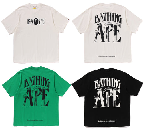 A BATHING APE SCREEN PRINT LOGO RELAXED FIT TEE