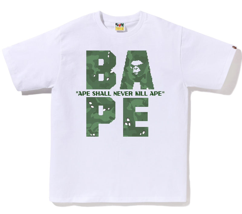 A BATHING APE BITMAP LOGO TEE