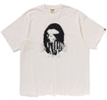 A BATHING APE SPRAY PRINT LOGO RELAXED FIT TEE