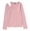 A BATHING APE Ladies' PIGMENT DYED CUT OUT RIB L/S TEE