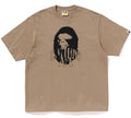 A BATHING APE SPRAY PRINT LOGO RELAXED FIT TEE