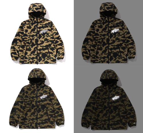 A BATHING APE WIND STOPPER PRODUCTS BY GORE-TEX LABS 1ST CAMO HOODIE JACKET