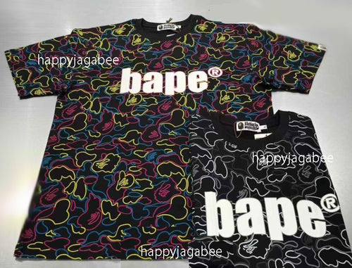 A BATHING APE NEON CAMO BAPE TEE