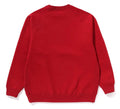 A BATHING APE Ladies' COLLEGE OVERSIZED CREWNECK SWEATSHIRT