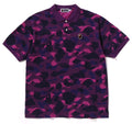 A BATHING APE COLOR CAMO LARGE APE HEAD RELAXED POLO SHIRT