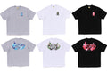 A BATHING APE FLORA APE HEAD RELAXED FIT TEE