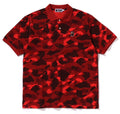 A BATHING APE COLOR CAMO LARGE APE HEAD RELAXED POLO SHIRT