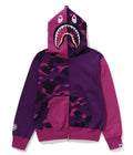 A BATHING APE Ladies' COLOR CAMO SHARK FULL ZIP HOODIE