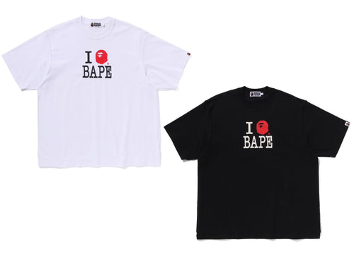 A BATHING APE BAPE LOGO INSIDE OUT RELAXED FIT TEE