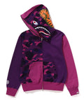 A BATHING APE Ladies' COLOR CAMO SHARK FULL ZIP HOODIE