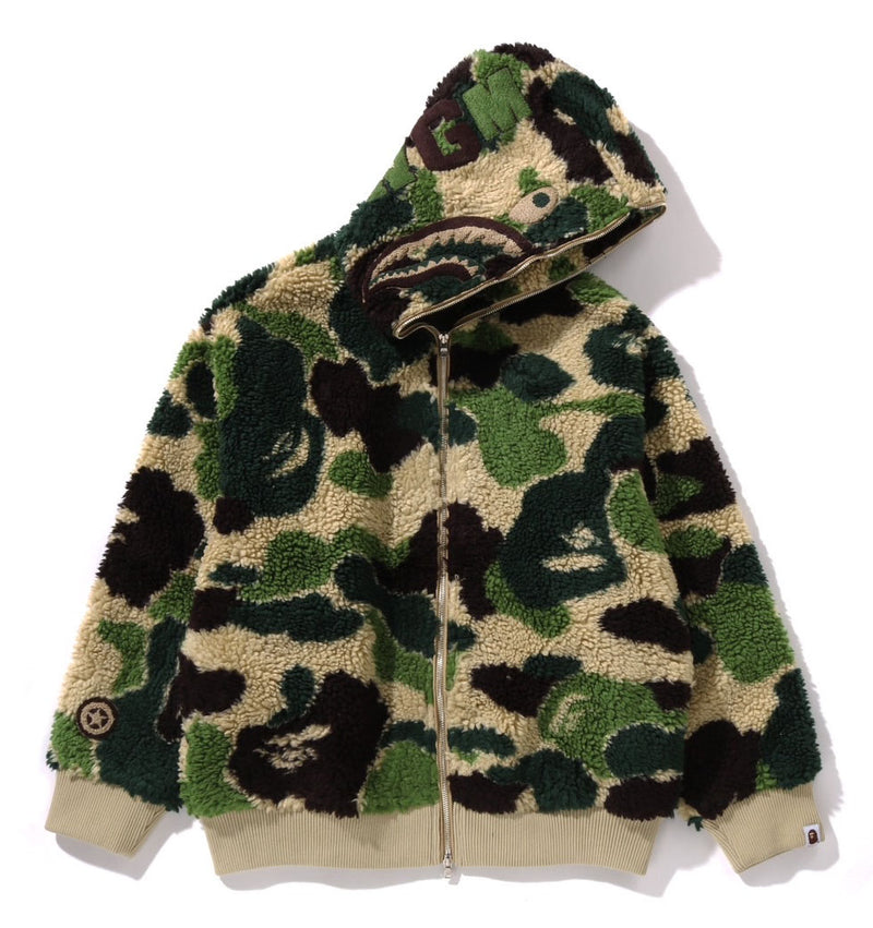 A BATHING APE ABC CAMO BOA SHARK RELAXED FIT FULL ZIP HOODIE