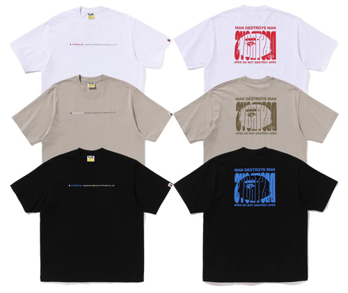 A BATHING APE HIGHTLIGHT LOGO RELAXED FIT TEE