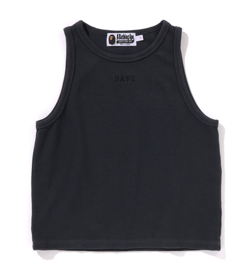 A BATHING APE Ladies' PIGMENT DYED RIB TANK TOP