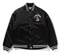 A BATHING APE ONLINE EXCLUSIVE BAPE ONLINE COLLEGE ONE POINT NYLON VARSITY JACKET