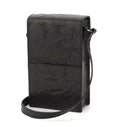 A BATHING APE EMBOSSED LEATHER PHONE BAG