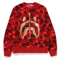 A BATHING APE COLOR CAMO SHARK CREWNECK