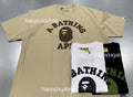 A BATHING APE COLLEGE MONOGRAM COLLEGE RELAXED FIT TEE