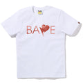 A BATHING APE Ladies' 1ST CAMO HEART BAPE LOGO TEE