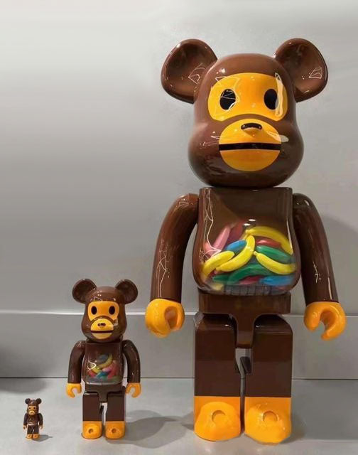 A BATHING APE x BE@RBRICK BABY MILO AND BANANA 1000%