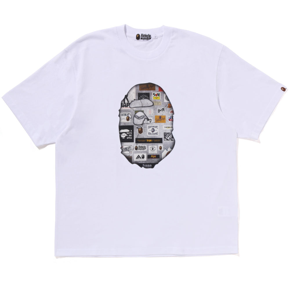 A BATHING APE MULTI LOGO BIG APE HEAD RELAXED FIT TEE