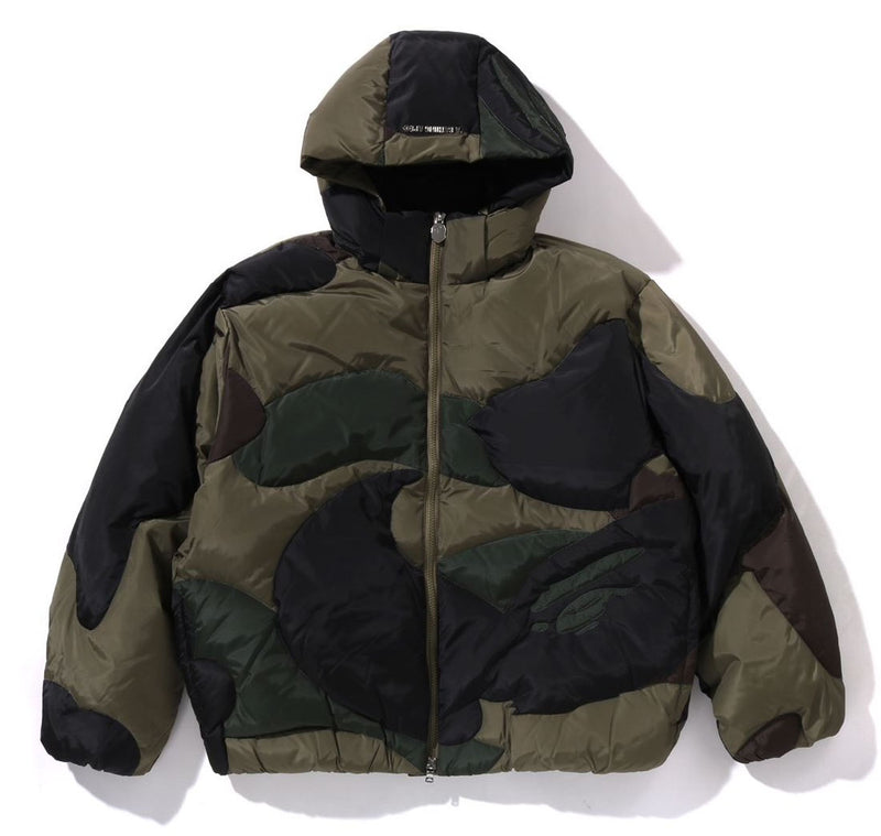 A BATHING APE 1ST CAMO NYLON DOWN JACKET