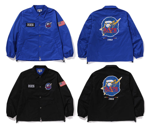 A BATHING APE SPACE APE RELAXED FIT COACH JACKET