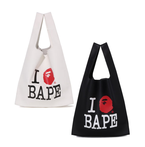 A BATHING APE Ladies' I LOVE BAPE LEATHER BAG