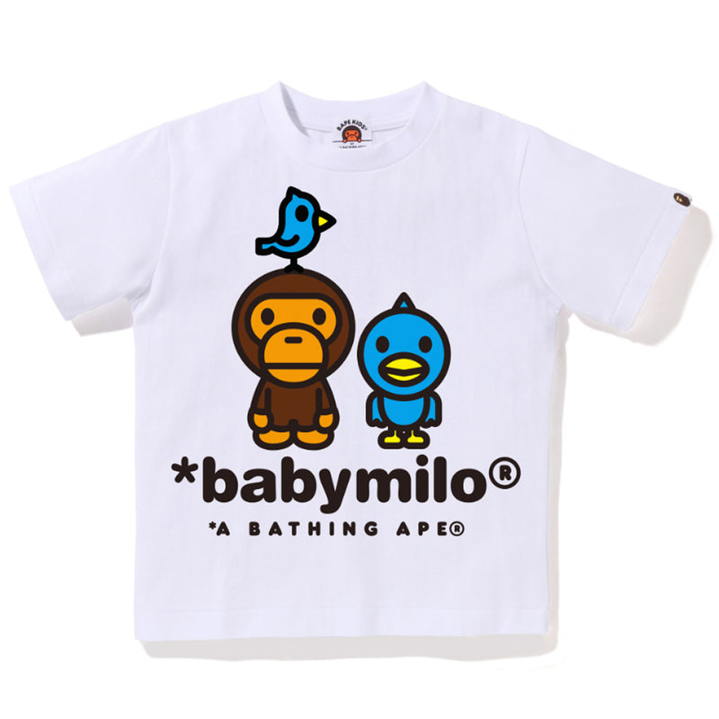 A BATHING APE BAPE KIDS BABY MILO & BIRDS TEE