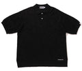 A BATHING APE SOLID CAMO JACQUARD RELAXED FIT POLO SHIRT