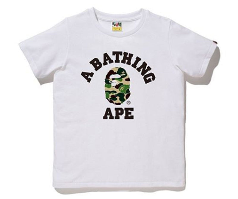 A BATHING APE Ladies' ABC CAMO COLLEGE TEE