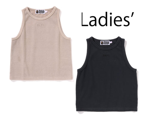 A BATHING APE Ladies' PIGMENT DYED RIB TANK TOP