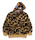 A BATHING APE 1ST CAMO JACQUARD SHARK RELAXED FIT FULL ZIP HOODIE