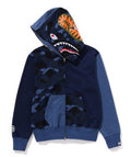 A BATHING APE Ladies' COLOR CAMO SHARK FULL ZIP HOODIE